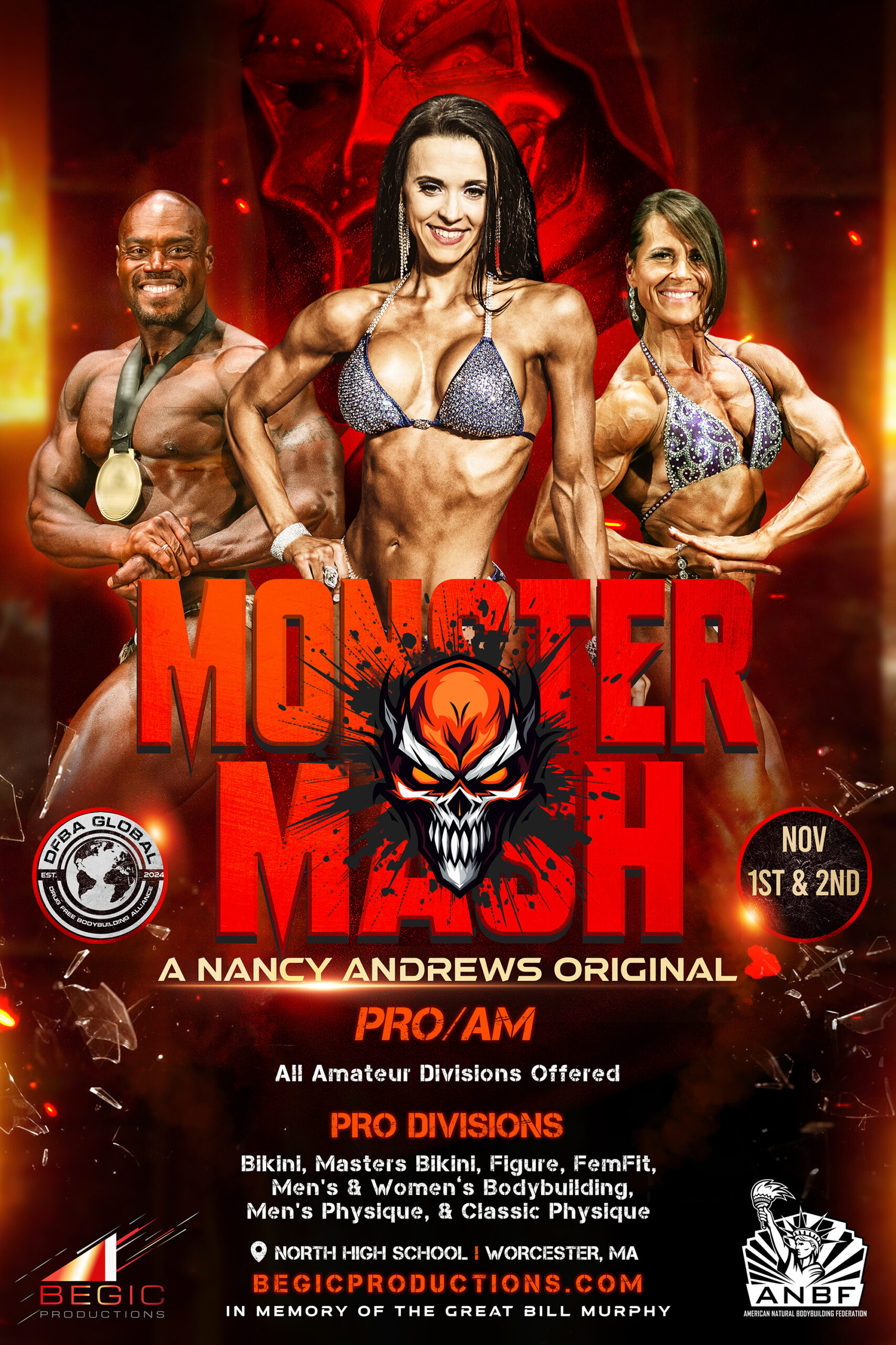 ANBF Monster Mash. Natural Bodybuilding Event Contest in Massachusetts.