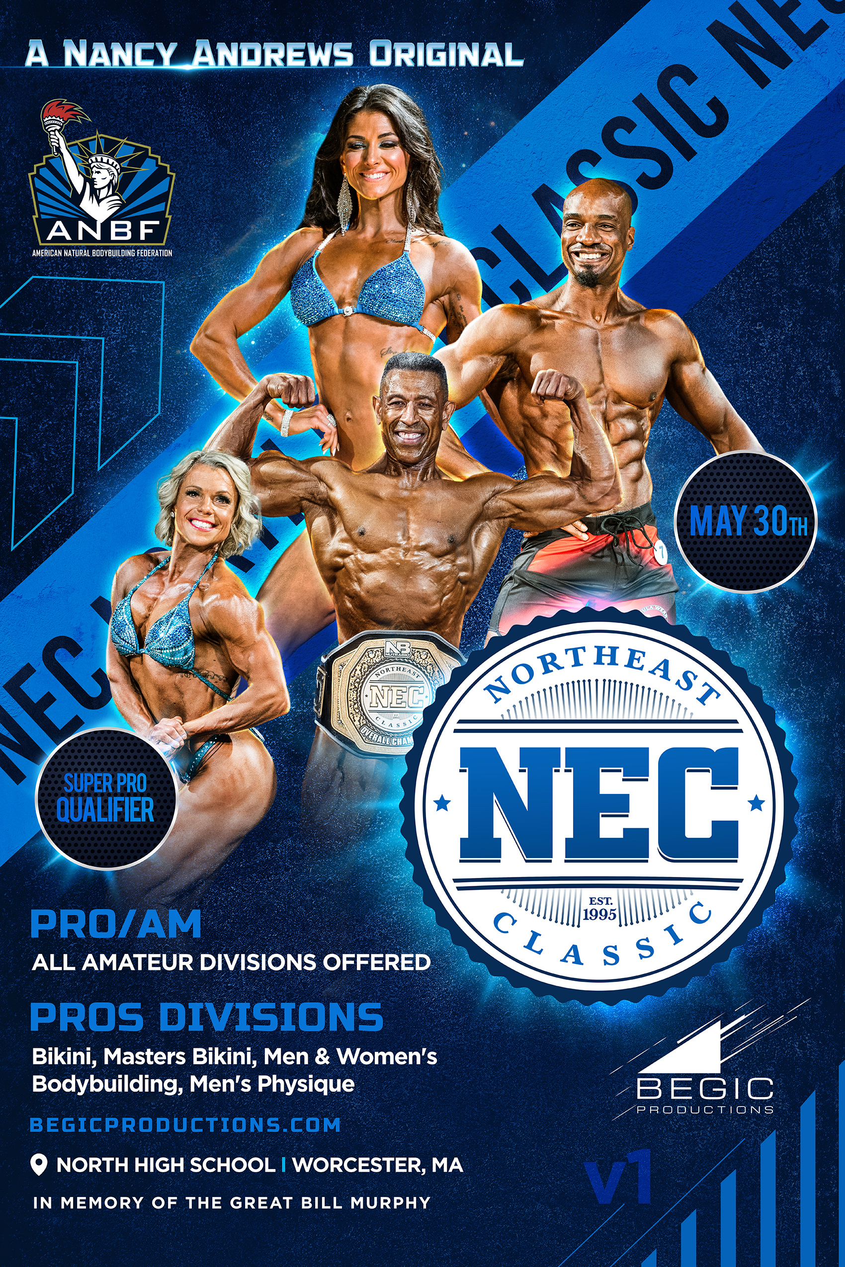 ANBF Northeast classic. Natural Bodybuilding Event Contest in Massachusetts.